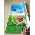50kg,25kg PP woven fertilizer packaging bag, white fertilizer printed bag